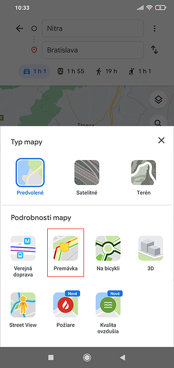 Ako si zapnúť monitorovanie premávky v reálnom čase v Google Mapách 