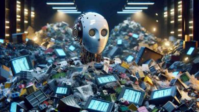 umela inteligencia a robot zahlteny odpadom