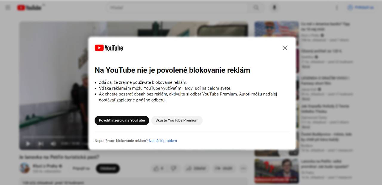 youtube-blokovanie-reklam-upozornenie