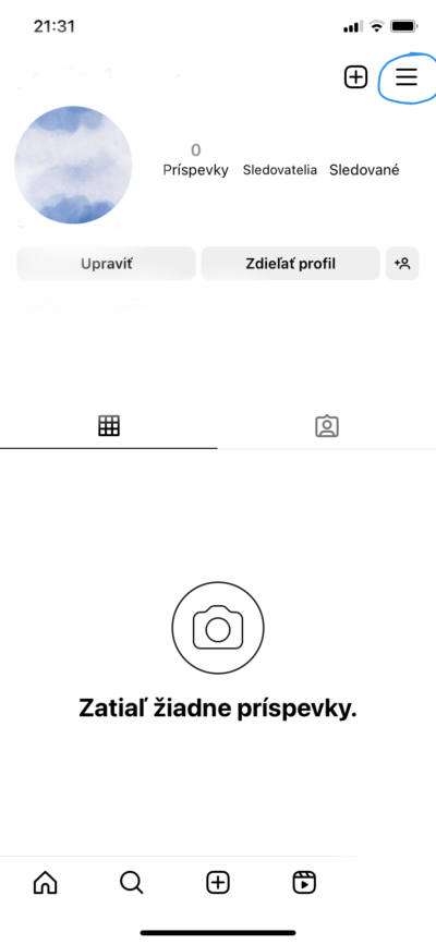 instagram účet