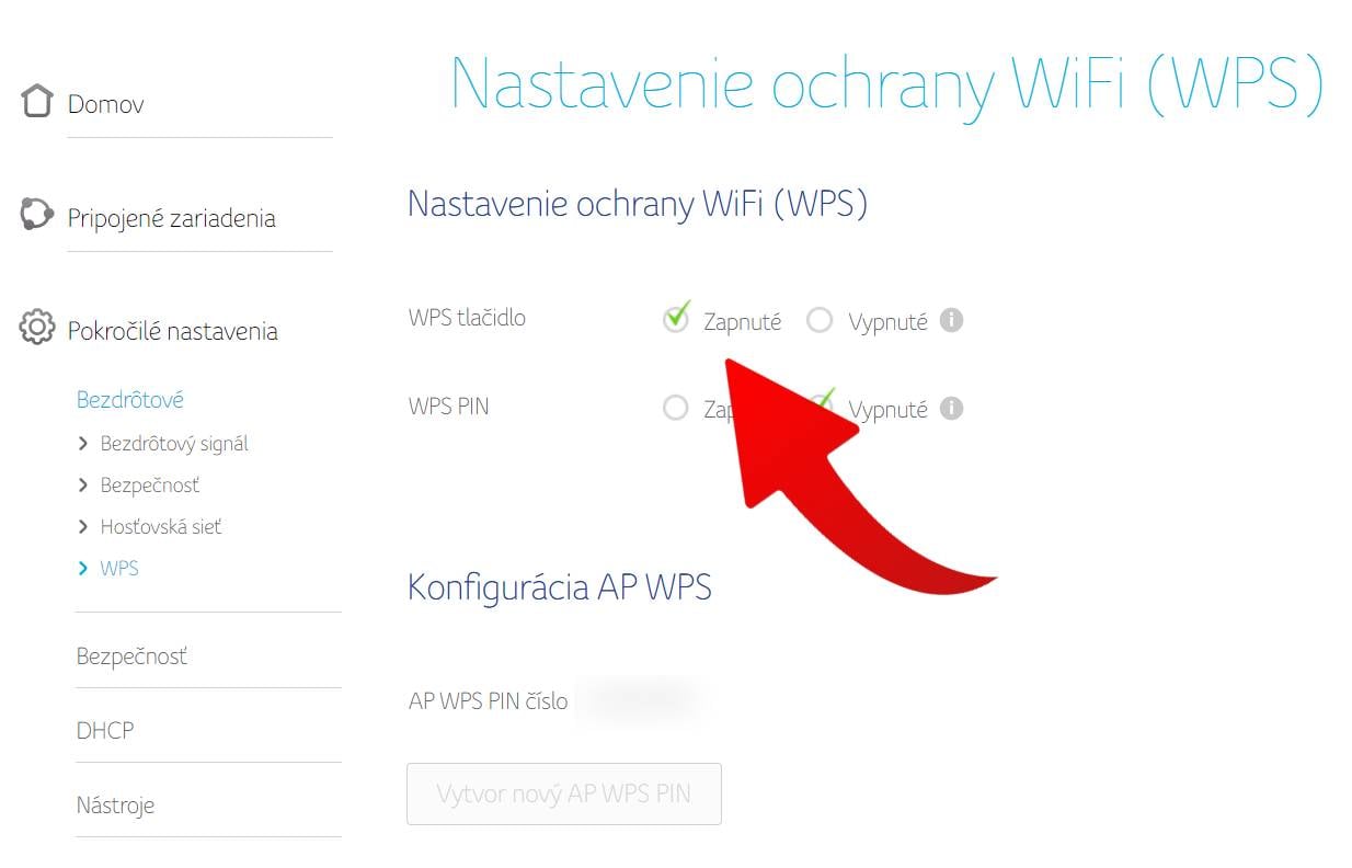 WPS WiFi ako zdielat internet