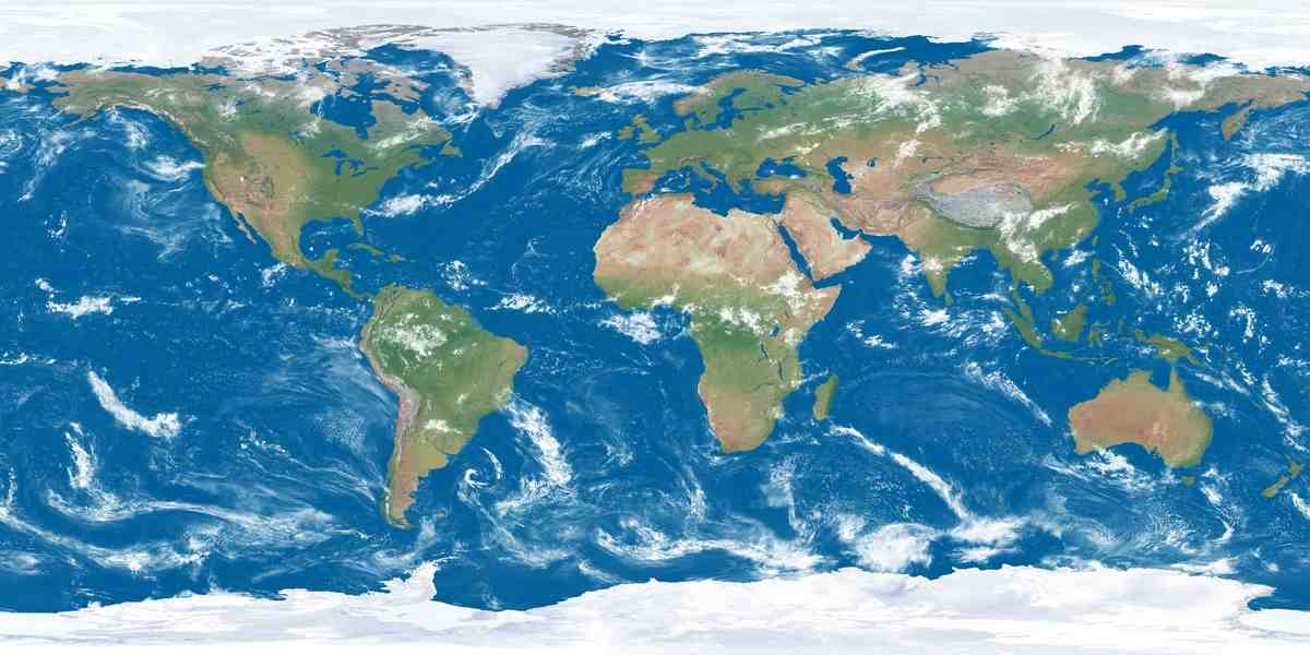2D mapa Zeme