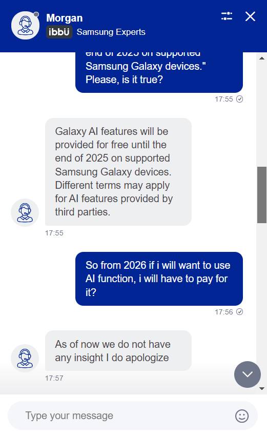 Samsung podpora na webe ci budem platit na AI funkcie