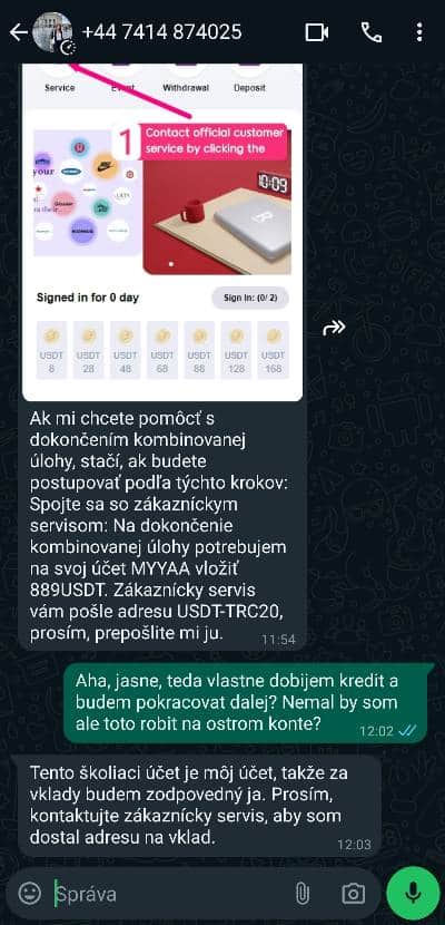 WhatsApp podvod ponuka prace_ukoncenie komunikacie_2