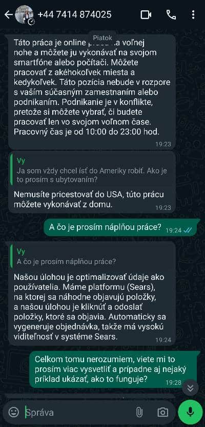 WhatsApp podvod s pracovnou ponuka_5
