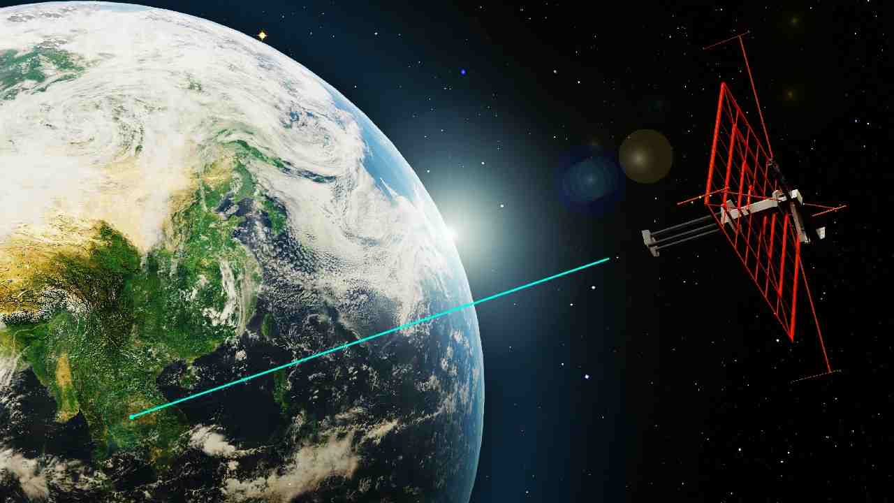 satelit posiela energiu na zem