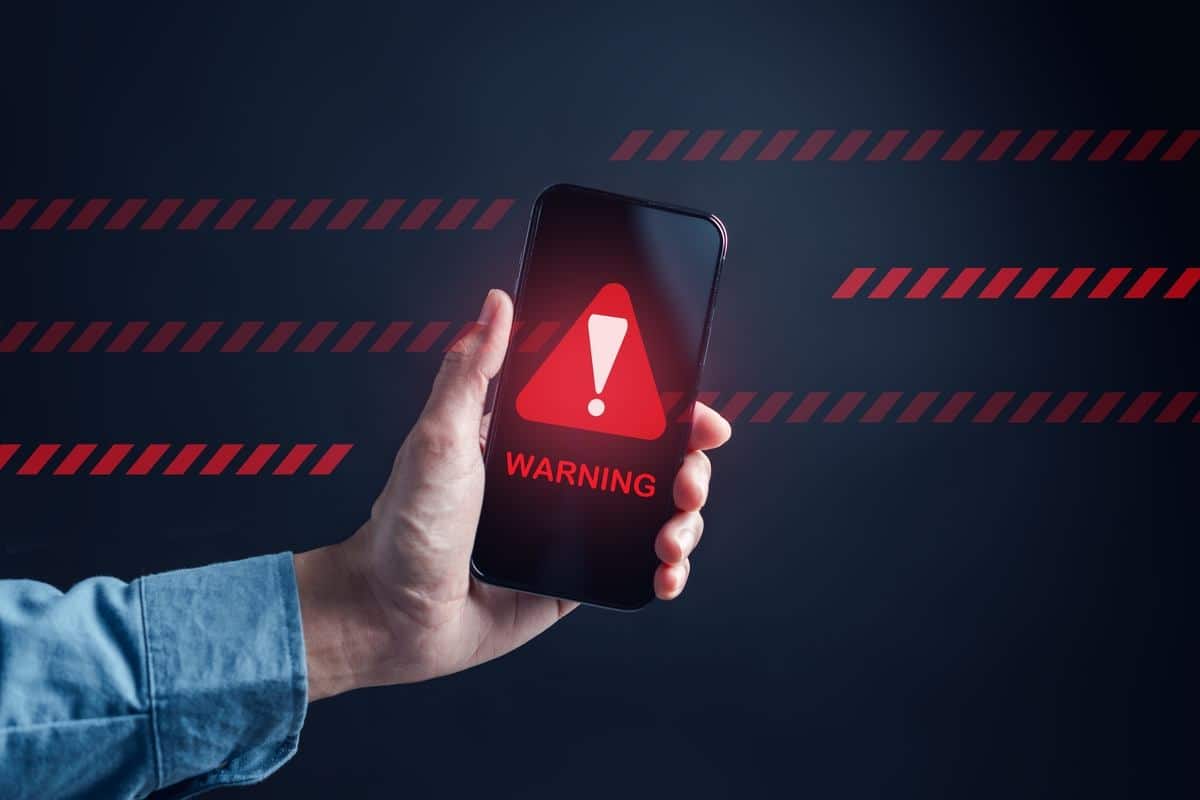 varovanie smartfon upozornenie nebezpecenstvo