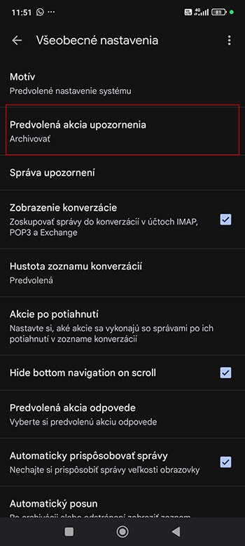 Gmail funkcie na Android 