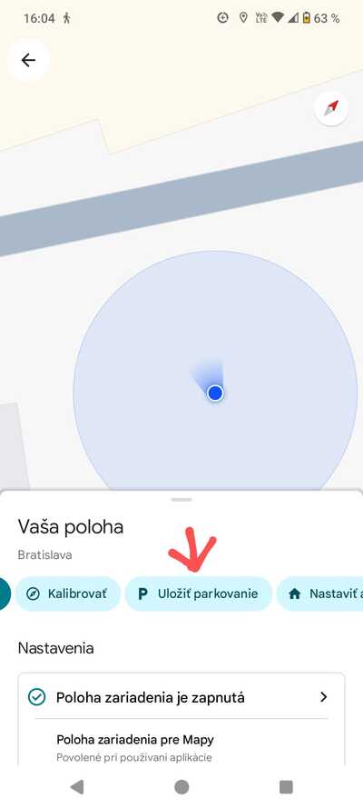 ako uložiť parkovacie miesto