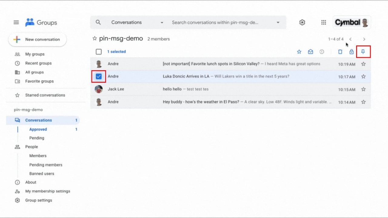 Google Workspace pripinanie