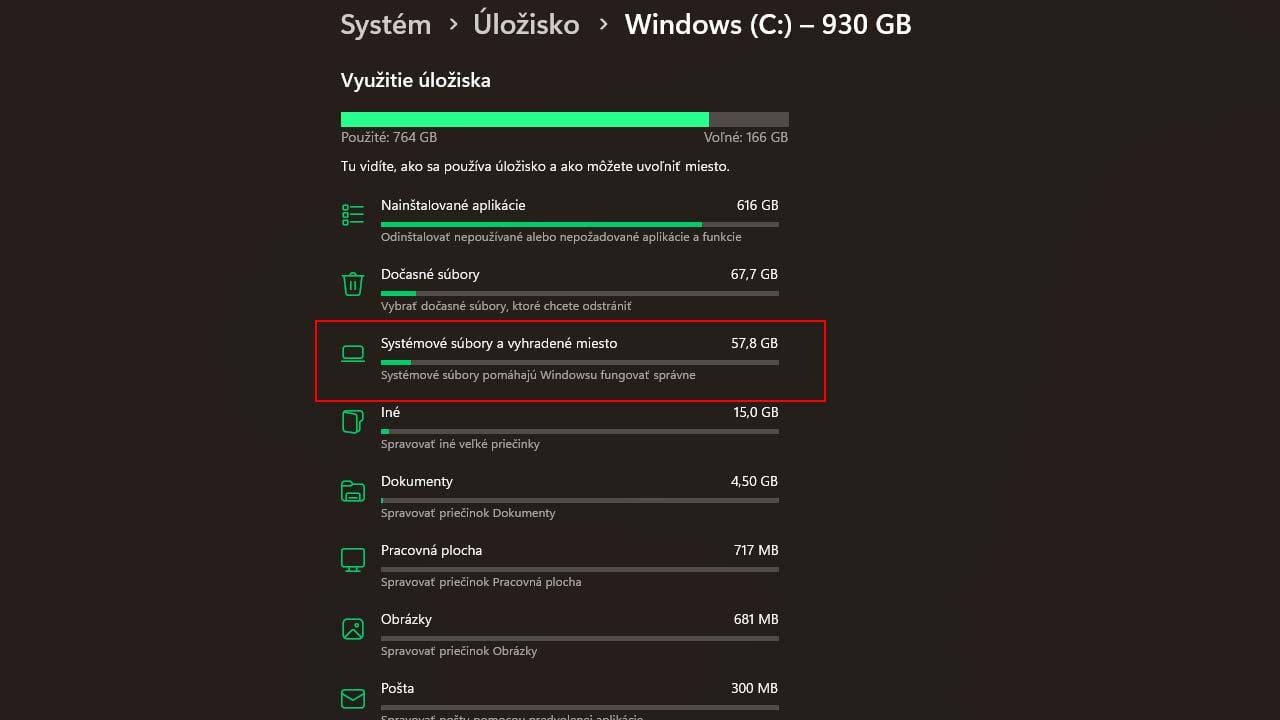 Windows má nečakanú chybu, ktorá ti môže zabrať stovky gigabajtov voľného miesta