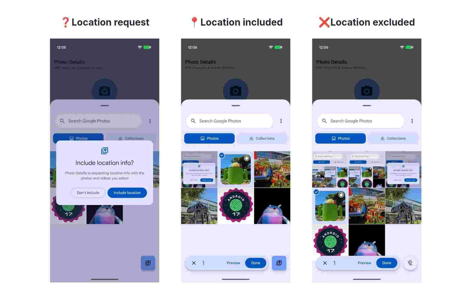 android fotky meta data obmedzenie
