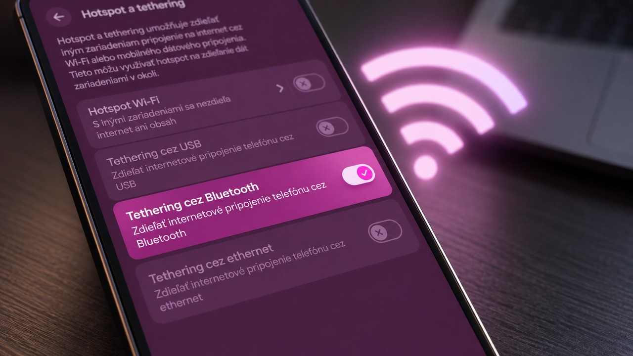 Internet z mobilu môžeš zdieľať aj cez Bluetooth. Táto funkcia má oproti Wi-Fi hotspotu jednu výhodu