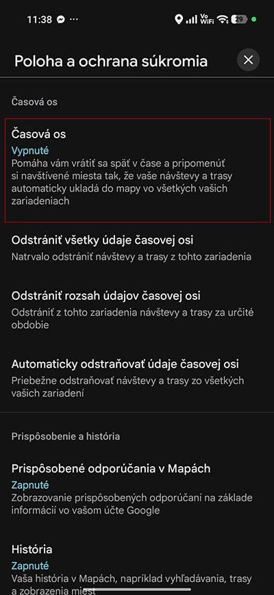 Google Mapy majú časovú os, ktorá sleduje každý tvoj pohyb