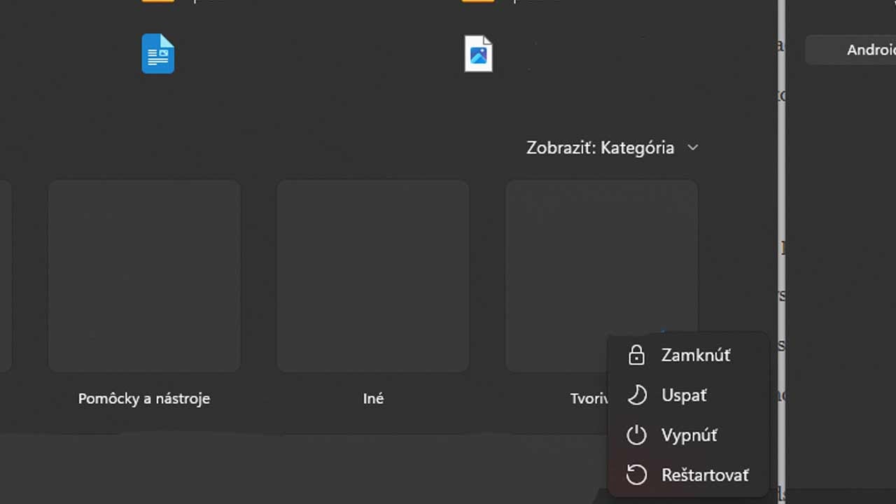 Vypnutie reštart PC