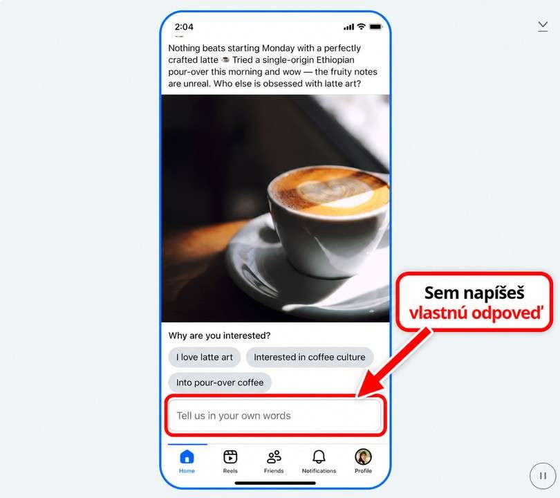 Facebook Your algorithm funkcia (2)