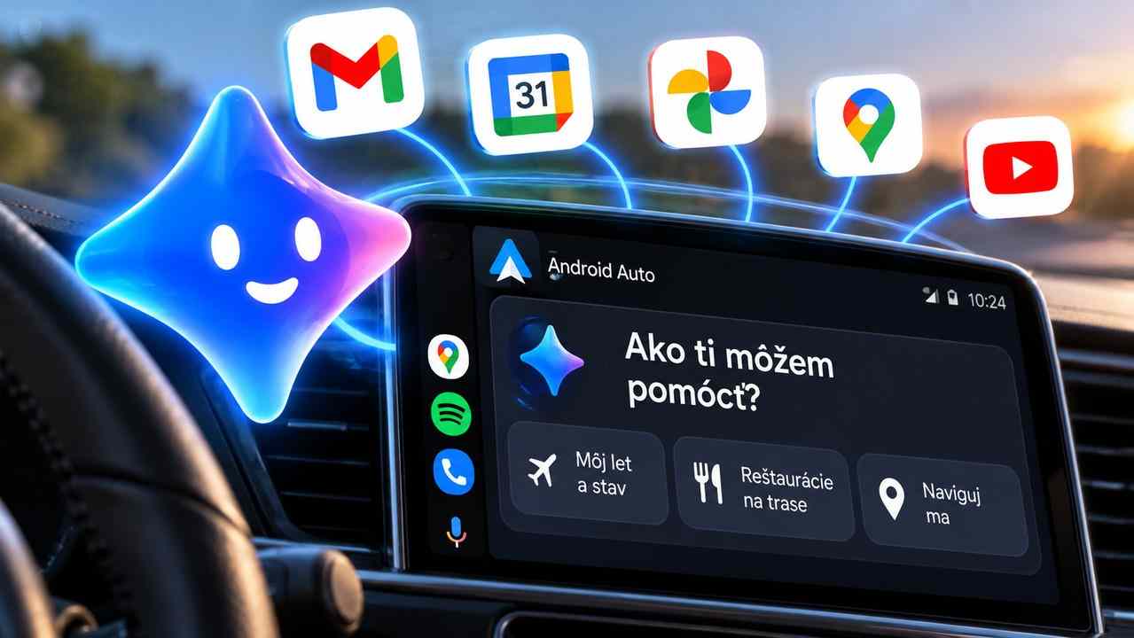 Google vylepšuje Android Auto: Gemini sa práve naučil pracovať s tvojimi e-mailami, kalendárom aj fotkami