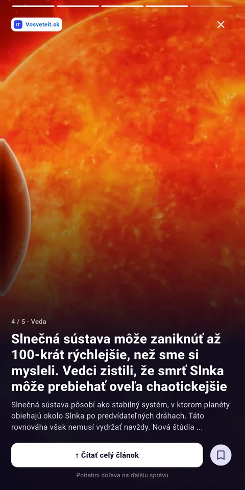 Ranné vydanie v aplikácii Tvoje správy